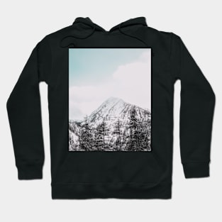 Mountains, Blue, Nature, Fashion print, Scandinavian art, Modern art, Wall art, Print, Minimalistic, Modern Hoodie